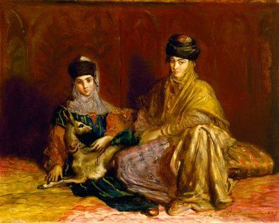 Donna e bambina di Costantino con una gazzella, 1849 da Théodore Chassériau